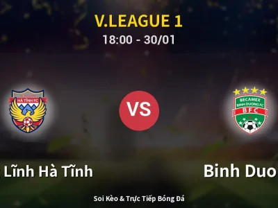 Kết Quả: Hồng Lĩnh Hà Tĩnh 0-0 Binh Duong – Highlight & Bàn Thắng | V.League 1
