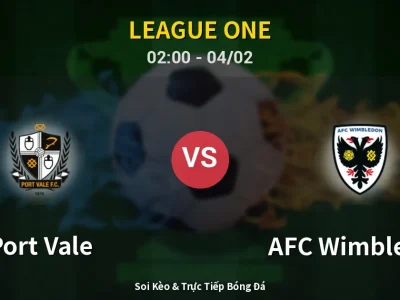 Kết Quả: Port Vale 0-1 AFC Wimbledon – Highlight & Bàn Thắng | League One