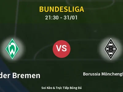 🔴 Trực Tiếp: Werder Bremen 0-0 Borussia Mönchengladbach – Link Xem Bundesliga (Full HD)