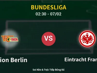 Kết Quả: Union Berlin 1-1 Eintracht Frankfurt – Highlight & Bàn Thắng | Bundesliga