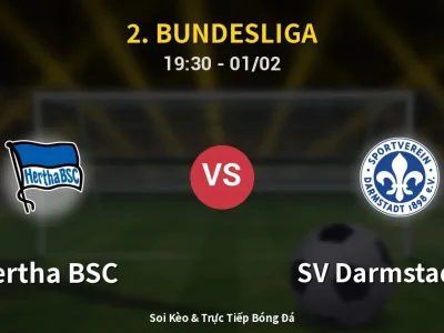 🔴 Trực Tiếp: Hertha BSC 2-1 SV Darmstadt 98 – Link Xem 2. Bundesliga (Full HD)