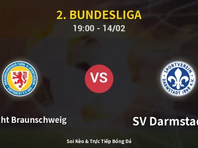 🔴 Trực Tiếp: Eintracht Braunschweig 2-0 SV Darmstadt 98 – Link Xem 2. Bundesliga (Full HD)