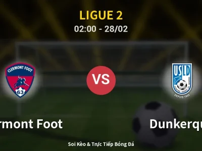 Kết Quả: Clermont Foot 2-1 Dunkerque – Highlight & Bàn Thắng | Ligue 2