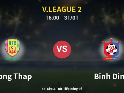 Kết Quả: Dong Thap 1-1 Binh Dinh – Highlight & Bàn Thắng | V.League 2