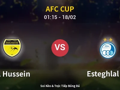 Kết Quả: Al Hussein 3-2 Esteghlal FC – Highlight & Bàn Thắng | AFC Cup