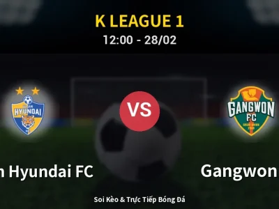 Kết Quả: Ulsan Hyundai FC 3-1 Gangwon FC – Highlight & Bàn Thắng | K League 1