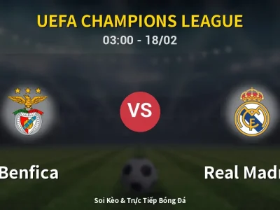 Kết Quả: Benfica 0-1 Real Madrid – Highlight & Bàn Thắng | UEFA Champions League