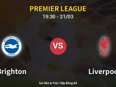 🔴 Trực Tiếp: Brighton 2-1 Liverpool – Link Xem Premier League (Full HD)