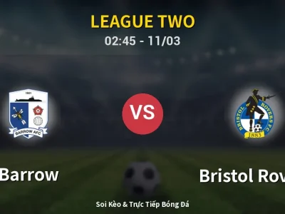 Kết Quả: Barrow 0-2 Bristol Rovers – Highlight & Bàn Thắng | League Two