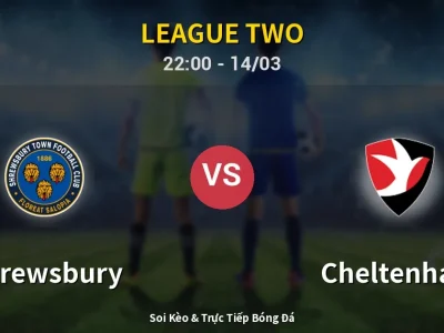🔴 Trực Tiếp: Shrewsbury 0-0 Cheltenham – Link Xem League Two (Full HD)