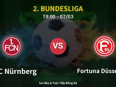 Kết Quả: 1. FC Nürnberg 0-1 Fortuna Düsseldorf – Highlight & Bàn Thắng | 2. Bundesliga