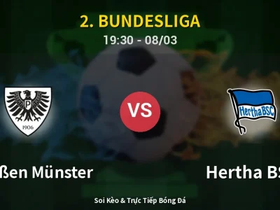 🔴 Trực Tiếp: Preußen Münster 1-1 Hertha BSC – Link Xem 2. Bundesliga (Full HD)