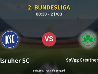 Kết Quả: Karlsruher SC 3-1 SpVgg Greuther Fürth – Highlight & Bàn Thắng | 2. Bundesliga