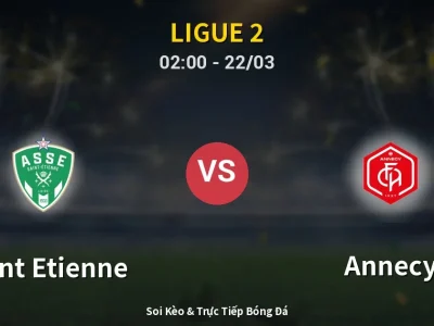 🔴 Trực Tiếp: Saint Etienne 3-0 Annecy – Link Xem Ligue 2 (Full HD)