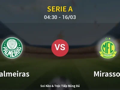 Kết Quả: Palmeiras 1-0 Mirassol – Highlight & Bàn Thắng | Serie A