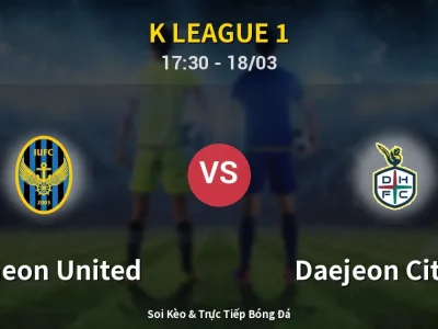 Kết Quả: Incheon United 1-3 Daejeon Citizen – Highlight & Bàn Thắng | K League 1