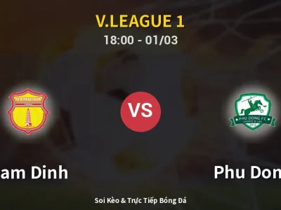 Kết Quả: Nam Dinh 3-2 Phu Dong – Highlight & Bàn Thắng | V.League 1