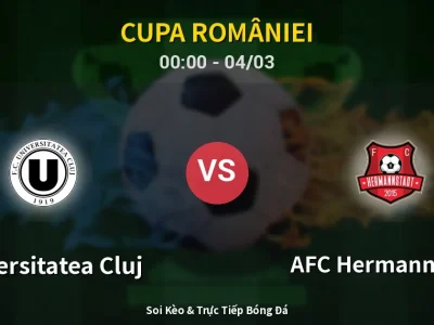 Kết Quả: Universitatea Cluj 2-1 AFC Hermannstadt – Highlight & Bàn Thắng | Cupa României