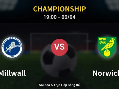 Soi Kèo Millwall vs Norwich – 19:00 06/04 | Nhận Định, Dự Đoán Tỷ Số