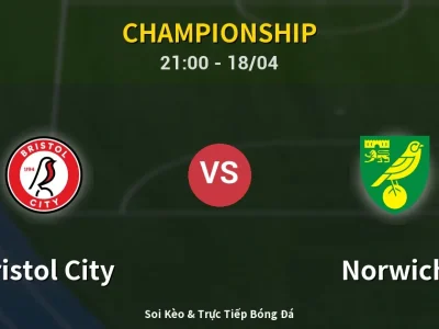 Soi Kèo Bristol City vs Norwich – 21:00 18/04 | Nhận Định, Dự Đoán Tỷ Số