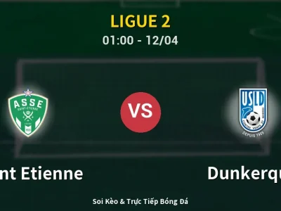 Kết Quả: Saint Etienne 2-1 Dunkerque – Highlight & Bàn Thắng | Ligue 2