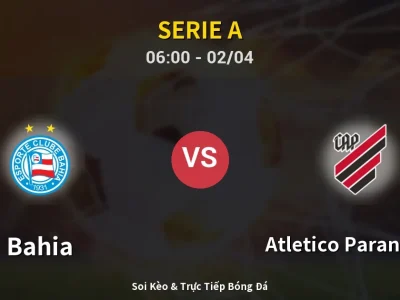 Kết Quả: Bahia 3-0 Atletico Paranaense – Highlight & Bàn Thắng | Serie A