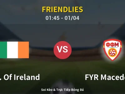 Kết Quả: Rep. Of Ireland 0-0 FYR Macedonia – Highlight & Bàn Thắng | Friendlies